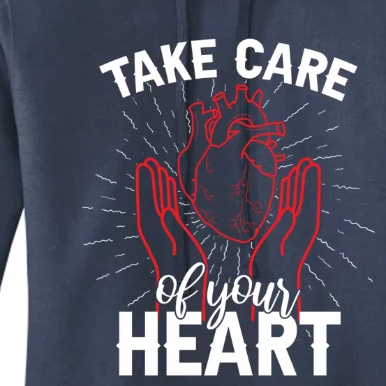 Heart Disease Awareness Month Funny Gift Women's Pullover Hoodie