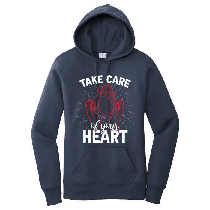 Heart Disease Awareness Month Funny Gift Women's Pullover Hoodie