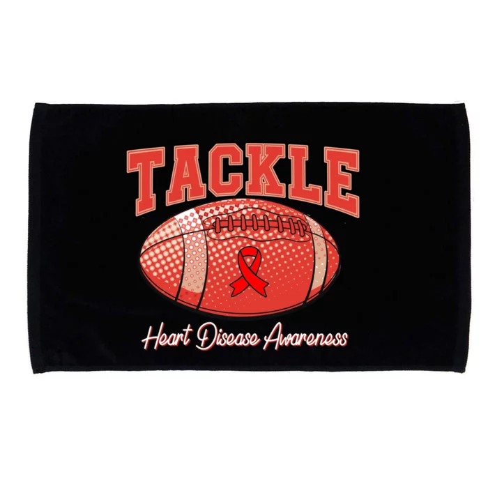 Heart Disease Awareness Month Tackle Football Heart Health Cool Gift Microfiber Hand Towel