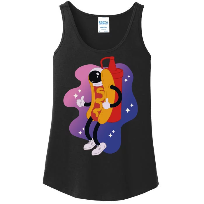 Hot Dog Astronaut Ladies Essential Tank