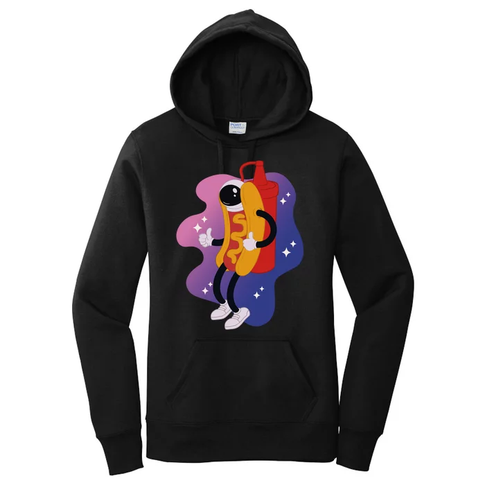 Hot Dog Astronaut Women's Pullover Hoodie