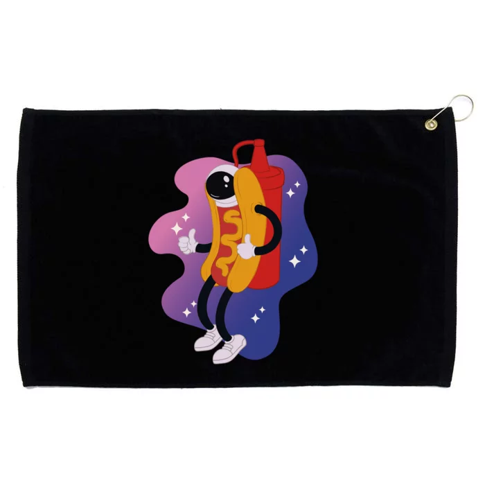 Hot Dog Astronaut Grommeted Golf Towel