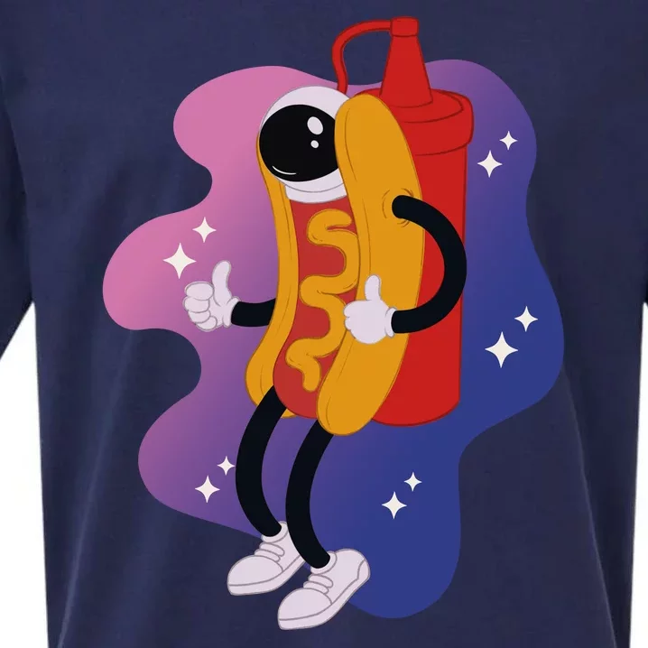 Hot Dog Astronaut Sueded Cloud Jersey T-Shirt