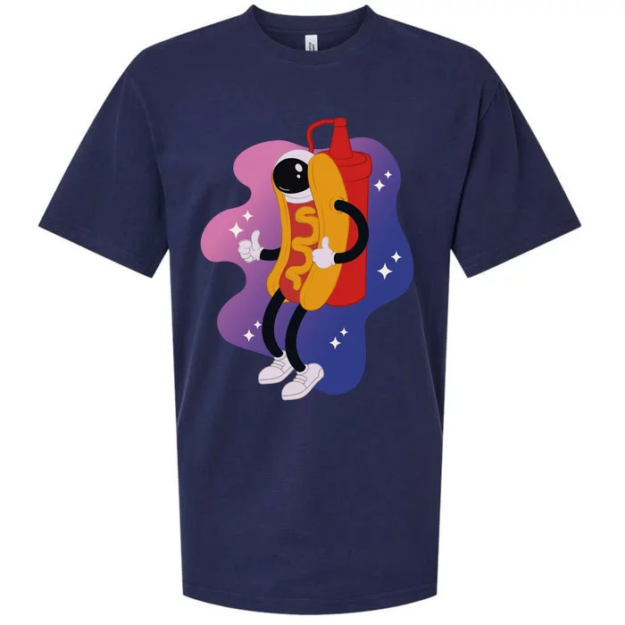 Hot Dog Astronaut Sueded Cloud Jersey T-Shirt