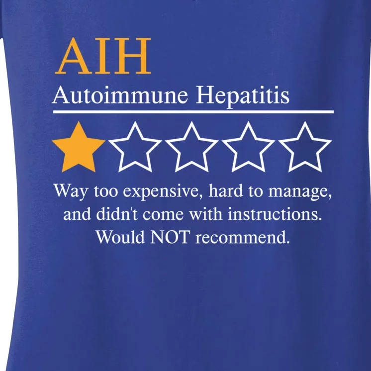 Hepatitis Disease Awareness Month 2024 Aih Not Recomd Funny Gift Women's V-Neck T-Shirt