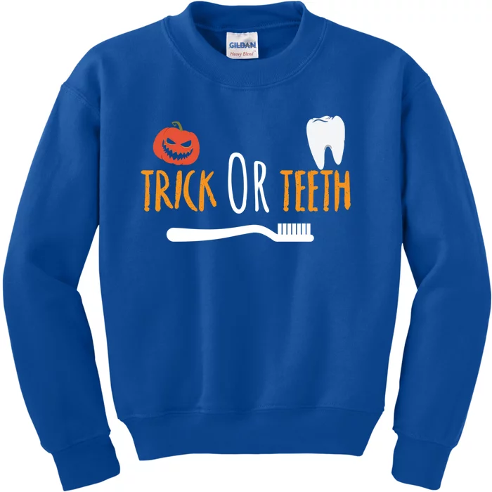 Halloween Dentist And Dental Assistant Trick Or Teeth Gift Kids Sweatshirt