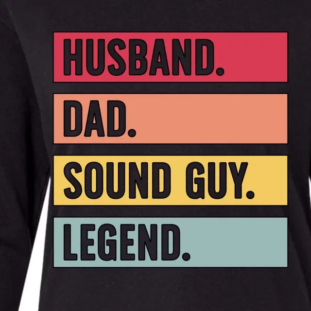 Husband Dad Audio Engineer Sound Engineer Audio Engineering Gift Womens Cotton Relaxed Long Sleeve T-Shirt