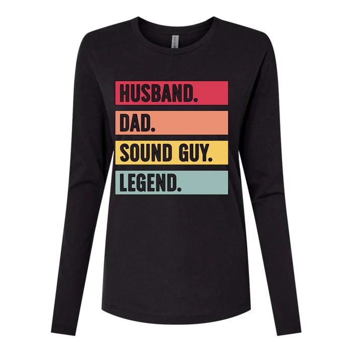 Husband Dad Audio Engineer Sound Engineer Audio Engineering Gift Womens Cotton Relaxed Long Sleeve T-Shirt