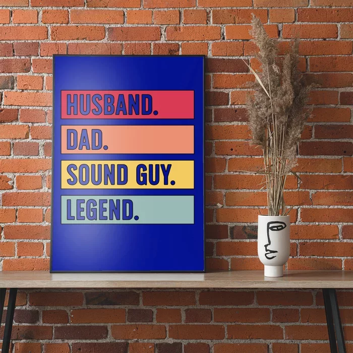 Husband Dad Audio Engineer Sound Engineer Audio Engineering Gift Poster