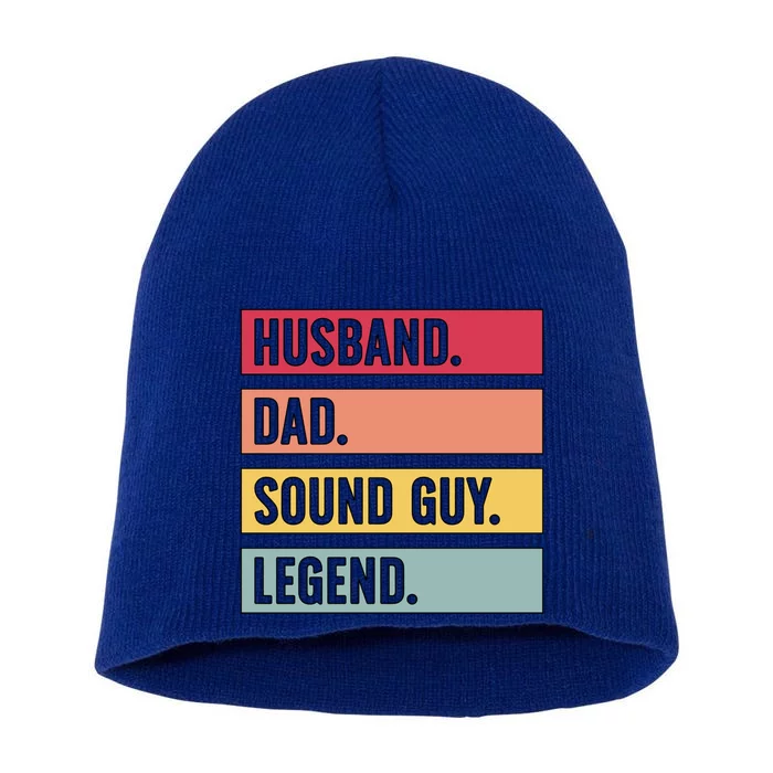 Husband Dad Audio Engineer Sound Engineer Audio Engineering Gift Short Acrylic Beanie