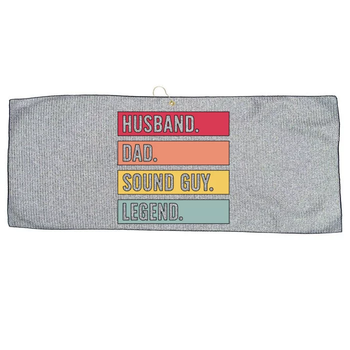 Husband Dad Audio Engineer Sound Engineer Audio Engineering Gift Large Microfiber Waffle Golf Towel