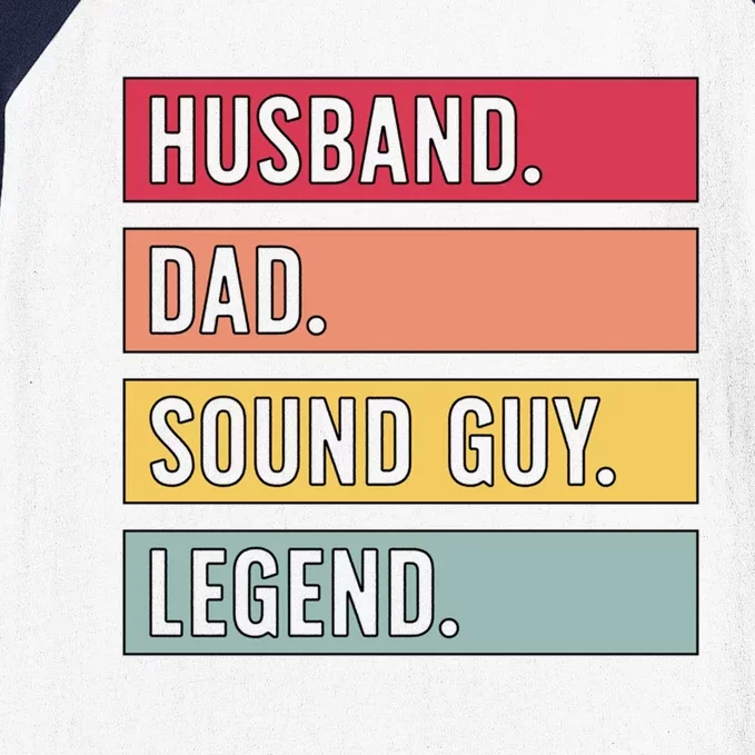 Husband Dad Audio Engineer Sound Engineer Audio Engineering Gift Baseball Sleeve Shirt