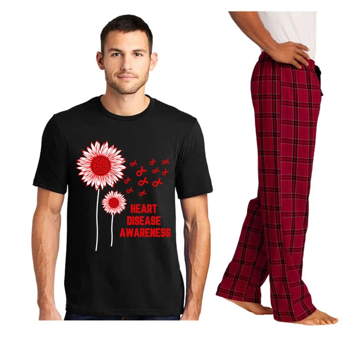 Heart Disease Awareness Red Ribbon Gift Pajama Set