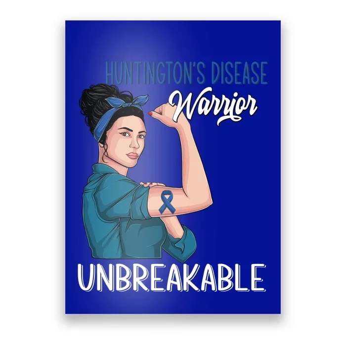 Huntington's Disease Awareness Warrior Unbreakable Meaningful Gift Poster