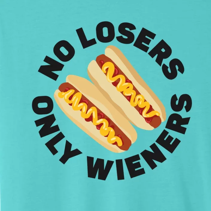 Hot Dog Adult Pun No Losers Only Wieners Funny Gift ChromaSoft Performance T-Shirt