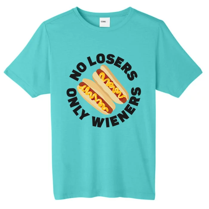 Hot Dog Adult Pun No Losers Only Wieners Funny Gift ChromaSoft Performance T-Shirt