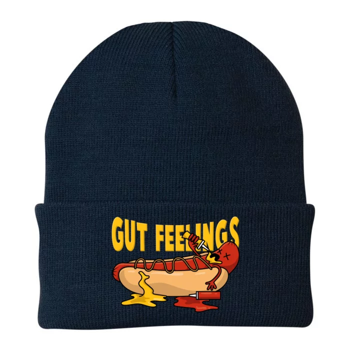 Hot Dog And Bun Gut Feelings Funny Sausage Food Coma Gift Knit Cap Winter Beanie