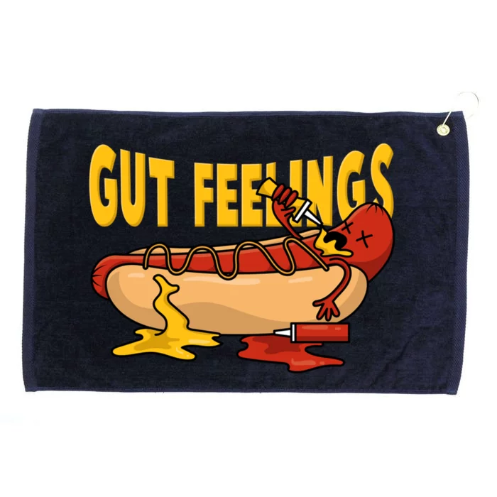 Hot Dog And Bun Gut Feelings Funny Sausage Food Coma Gift Grommeted Golf Towel