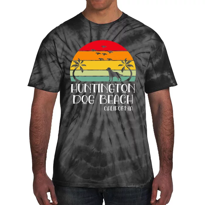 Huntington Dog Beach California Tie-Dye T-Shirt