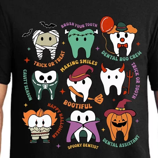 Halloween Dental Boo Crew Dentist Costume Teeth Pajama Set