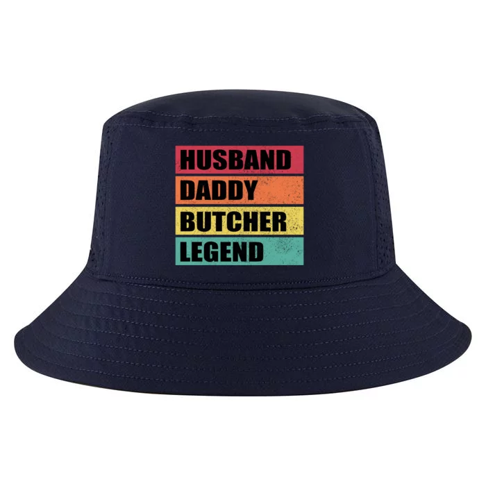 Husband Daddy Butcher Legend Retro Fathers Day Gift Cool Comfort Performance Bucket Hat