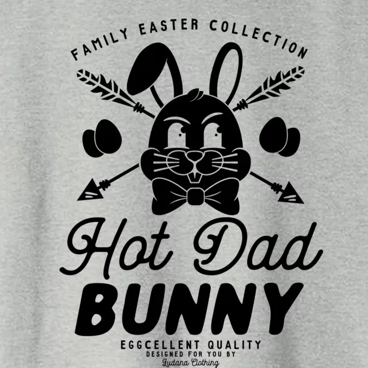 Hot Dad Bunny Matching Family Outfit Easter Party Pajama Great Gift Women's Crop Top Tee