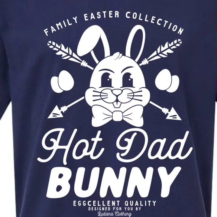 Hot Dad Bunny Matching Family Outfit Easter Party Pajama Great Gift Sueded Cloud Jersey T-Shirt