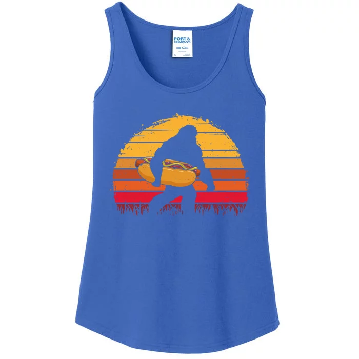 Hot Dog Bigfoot Legend Hotdog Sausage Frankfurter Wiener Gift Ladies Essential Tank