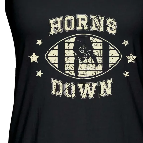 Horns Down Beat Texas Funny Tuck Fexas Ladies Essential Flowy Tank