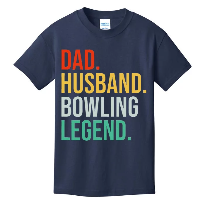 Husband Dad Bowling Legend Retro Father Vintage Father´s Day Kids T-Shirt