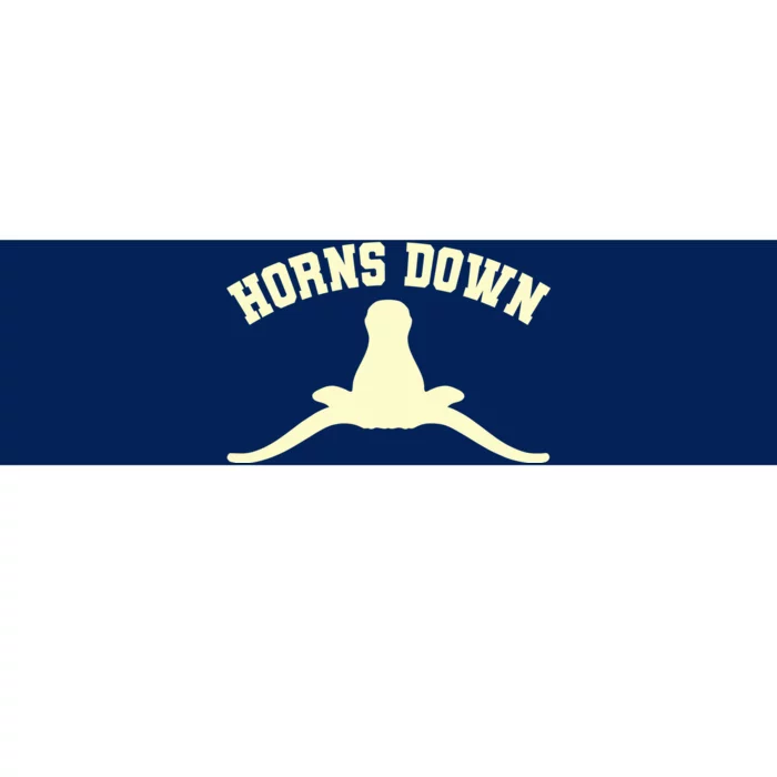 Horns Down Bumper Sticker