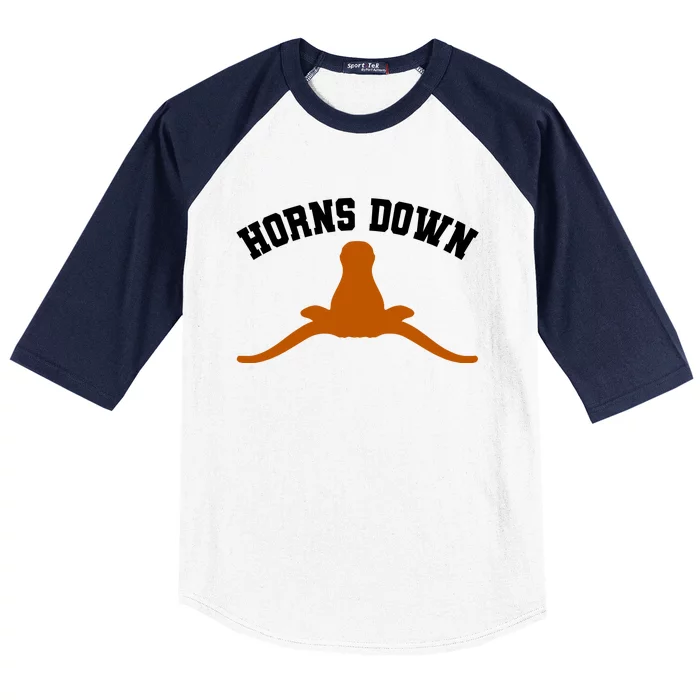 Horns Down Baseball Sleeve Shirt