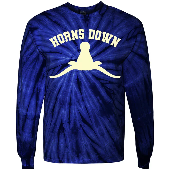 Horns Down Tie-Dye Long Sleeve Shirt