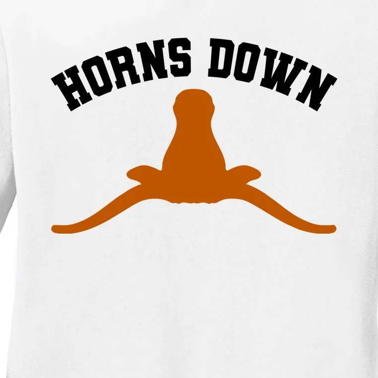 Horns Down Ladies Long Sleeve Shirt