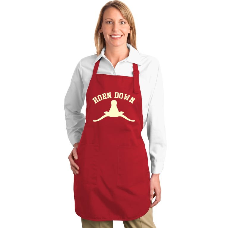 Horns Down Beat Texas Full-Length Apron With Pockets