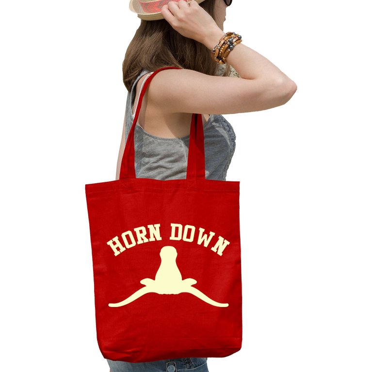 Horns Down Beat Texas Tote Bag