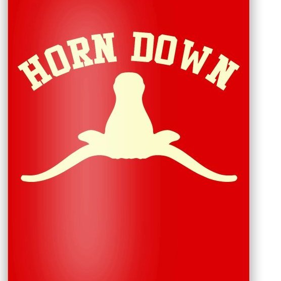 Horns Down Beat Texas Poster