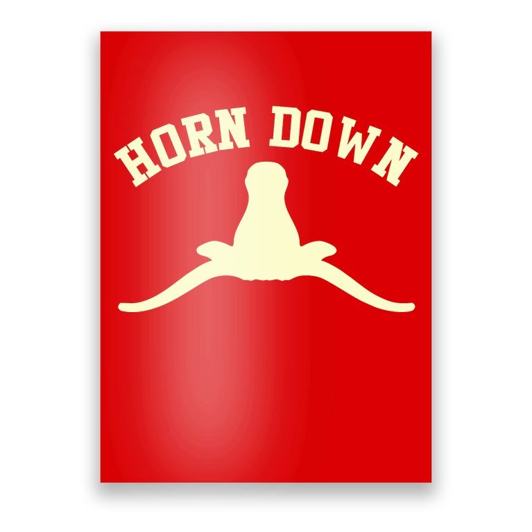 Horns Down Beat Texas Poster