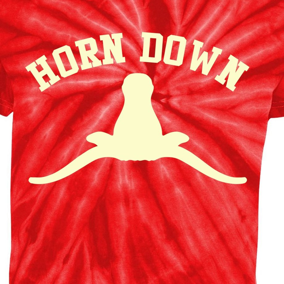 Horns Down Beat Texas Kids Tie-Dye T-Shirt