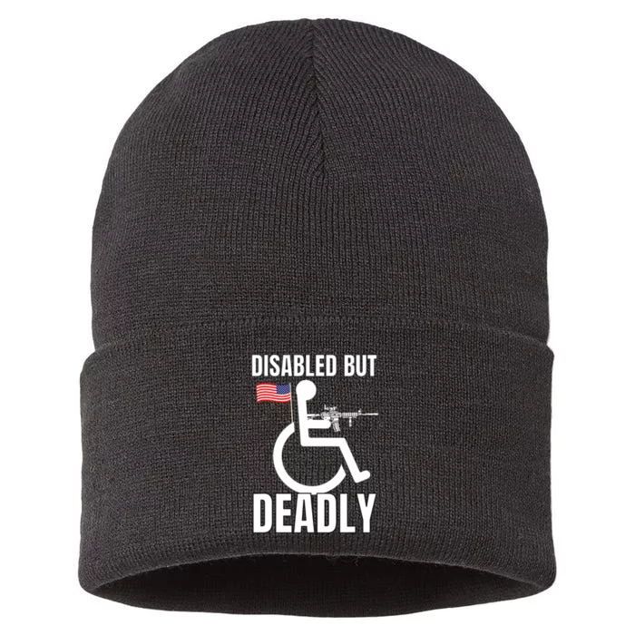 Handicap Disabled But Deadly Sustainable Knit Beanie