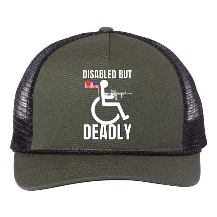 Handicap Disabled But Deadly Retro Rope Trucker Hat Cap