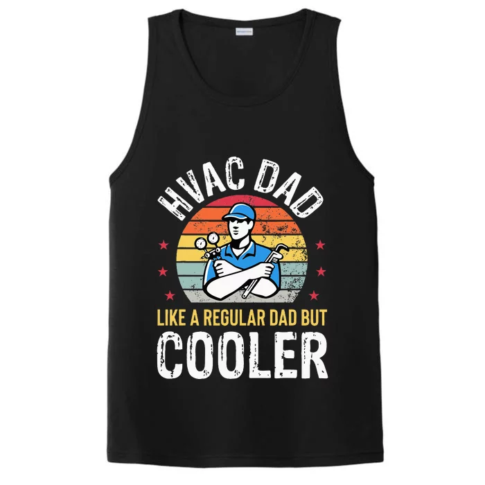 HVAC Dad But Cooler Funny HVAC Technician Father Performance Tank