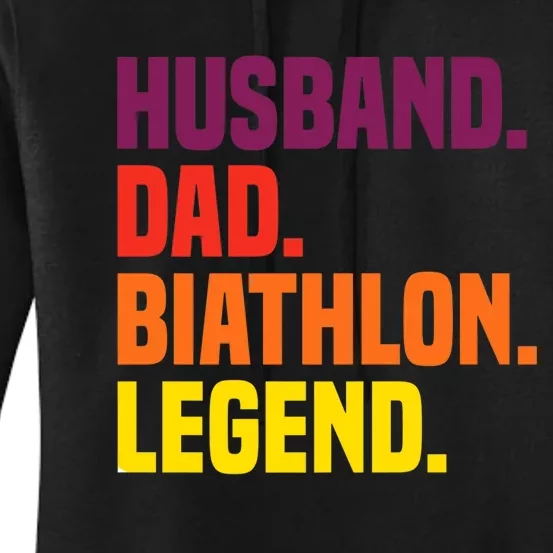 Husband Dad Biathlon Legend Premium Women's Pullover Hoodie