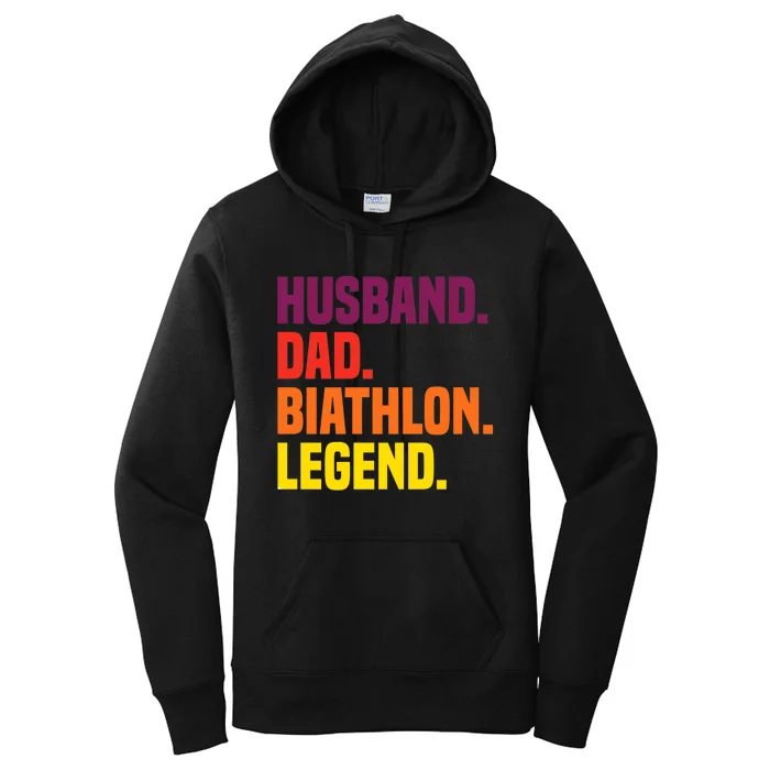 Husband Dad Biathlon Legend Premium Women's Pullover Hoodie