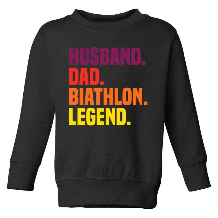 Husband Dad Biathlon Legend Premium Toddler Sweatshirt