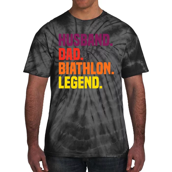 Husband Dad Biathlon Legend Premium Tie-Dye T-Shirt