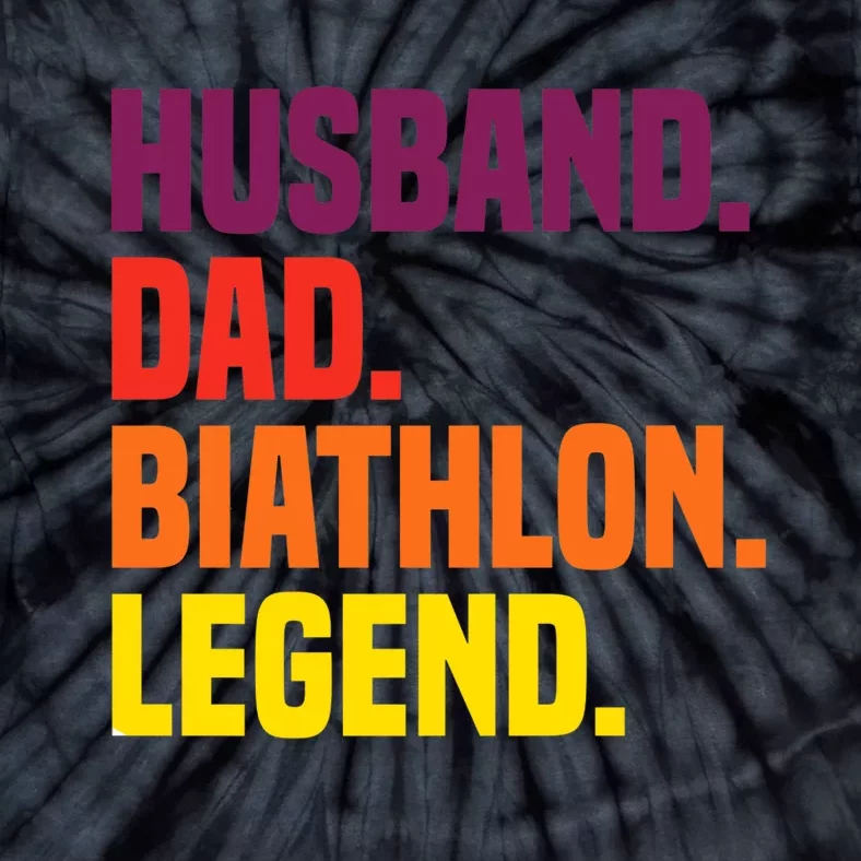 Husband Dad Biathlon Legend Premium Tie-Dye T-Shirt