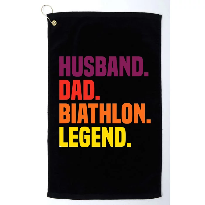 Husband Dad Biathlon Legend Premium Platinum Collection Golf Towel