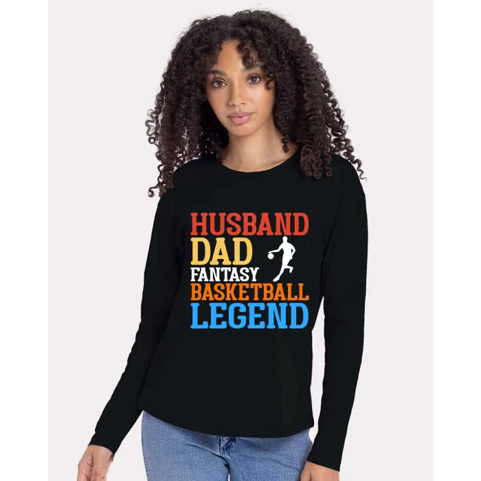 Husband Dad Basketball Legend Gift For Basketball Player Sport Team Womens Cotton Relaxed Long Sleeve T-Shirt