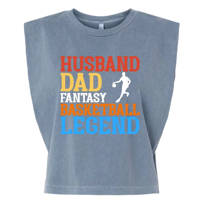 Husband Dad Basketball Legend Gift For Basketball Player Sport Team Garment-Dyed Women's Muscle Tee